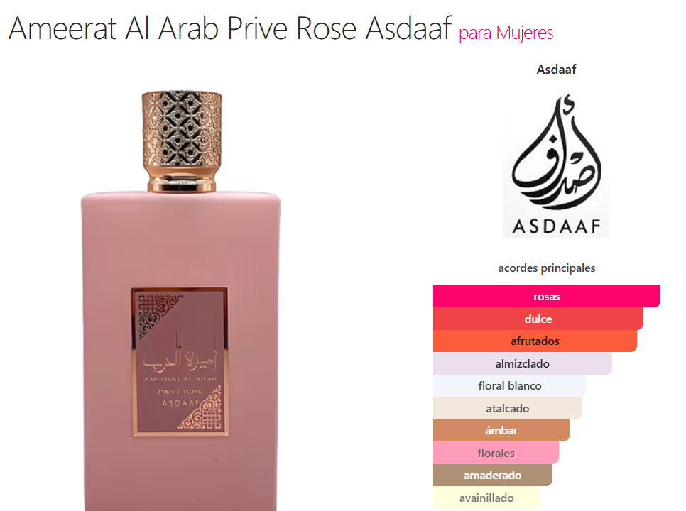 Ameerat Prive Rose Asdaaf 
